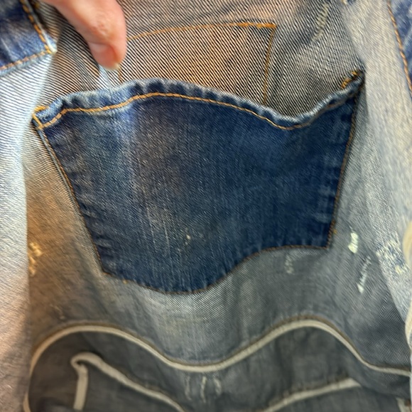 American Eagle Distressed Denim Tote Bag - Picture 6 of 6